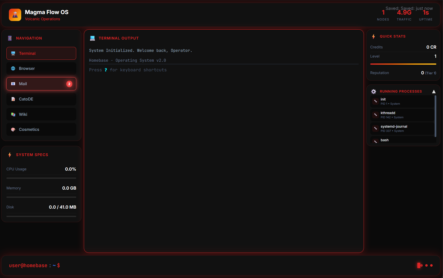Magma Theme Dashboard